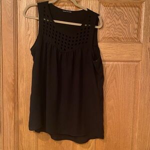 Happening in the Present Black Cutout Top